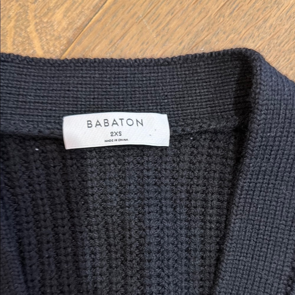 Black Button-Up Women's Sweater - image 2